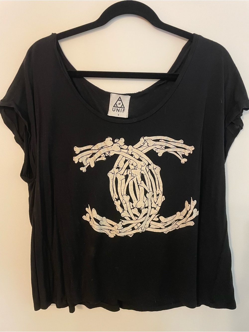 UNIF Bones CC Logo Grunge Tee Size Small (Rare 2011/2012 Era)